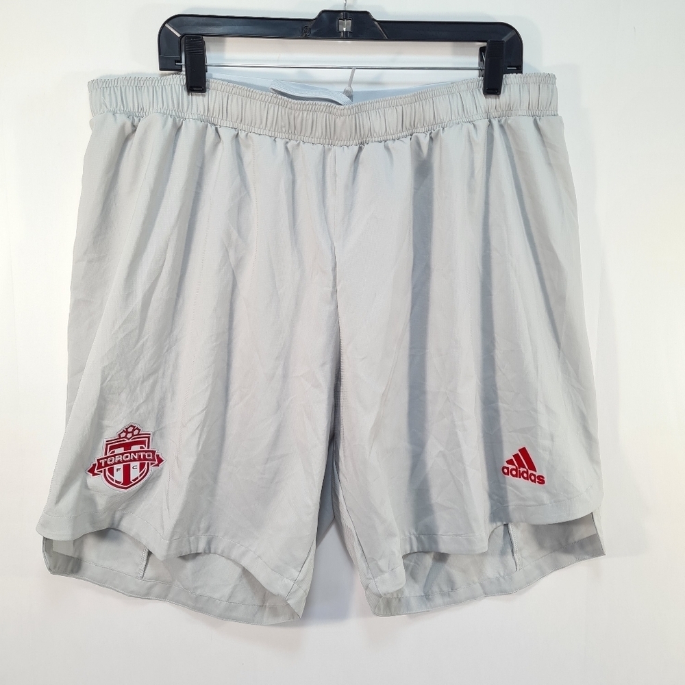Adidas EH8660 Toronto FC Authentic Team Shorts Aeroready Gray Men's Size 2XL